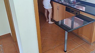 Busty Step Mother Is Fucked While Cleaning The Dishes Machine