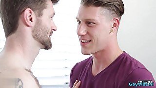 Big dick gay oral sex and cumshot