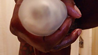 Hallelujah Johnson with sex toy BBC Masturbating