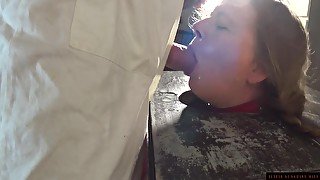 Facefucked In Pillory By Cock And A Bad Dragon - Little Sunshine Milf