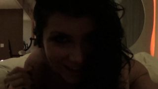 Home movie sex in a hotel with sexy Romi