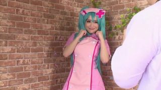 Adorable oriental Mao Kurata is attending in cosplay XXX movie