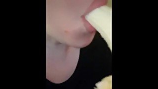 Practising blowjob skills