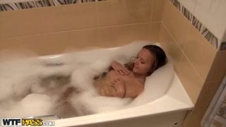 Gorgeous tattooed Russian Princess Clover masturbate her pussy out of the house