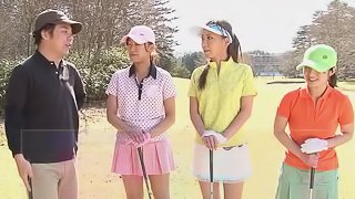 Sexy Asian girl loves golf but she loves cock even more.