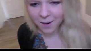 German blonde busty college girl get creampied.