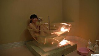 Japanese amateur boat ride and bathing in weird bathtub