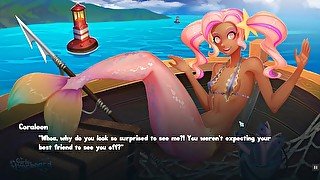 Girls overboard [Hentai Cute game] Ep.1 sexy mermaid and lifeguard girls on the beach