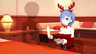 Re:Zero Rem gets a creampie for Christmas