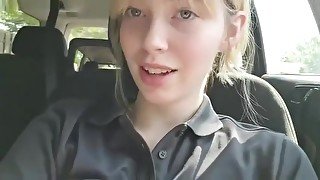 teen 18+ Fingers Pussy in Car 1.