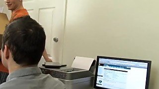 Rough office anal for twink employee and his jock boss