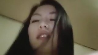 Asian girl moans like crazy, when her bf fucks her !!!