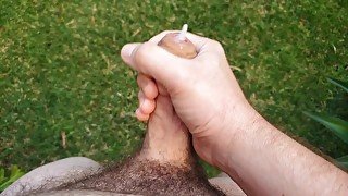 CUMSHOT IN MY GARDEM