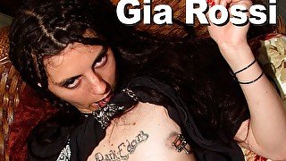 Gia Rossi Handcuffs Vibrator Clamps Masturbate