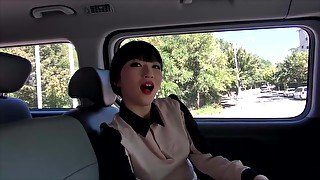 Adorable Japanese Girl Fucks Her Boyfriend In A Car