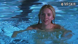 Scarlett Johansson swimming naked in the pool and looking sexy as hell