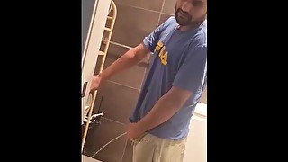 Dominant Black BBC Alpha Indian Desi Prince Charming looking Bad Boy Pissing In a Non Human Toilet!