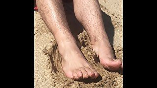 Day at the beach with Mr Manlyfoot