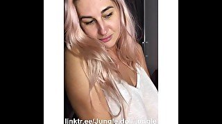 sexy blonde chatting on skype