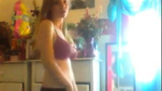 Sexy Blonde Teen Strips