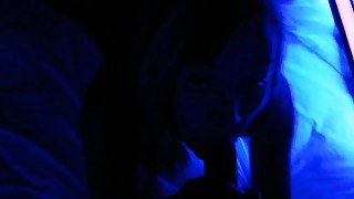 Blacklight POV Blowjob Slut 2023 Neon Glitter