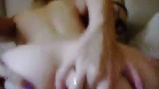 Ramming my blonde wife's asshole doggystyle in POV clip