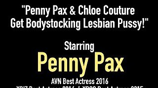 Penny Pax & Chloe Couture Get Bodystocking Lesbian Pussy!