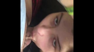 Fat girl sucks till huge cum shot