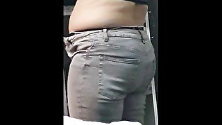 Step mom pulled down thigt jeans fucking with step son