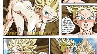 Caulifla busca a Trunks para que se la folle en 4