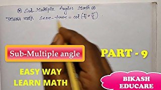 Sub Multiple Angles Class 11 math prove this math Slove By Bikash Educare Part 9