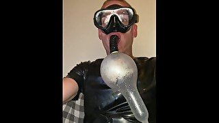 breathplay, tight corset and cockrings