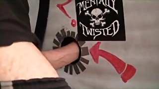 Lucky fucker meets ava devine at a gloryhole