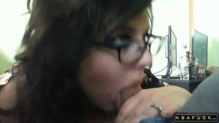 Sexy Brunette Milf With Glasses Reveals Her Oral Abilities