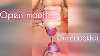 Open mouth cumshot on my tongue / MOUTHFUl