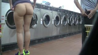 Helena Price - College Campus Laundry Upskirt Flashing While Washing My Clothing!