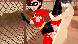 Helen Parr Having sex on the roof in secret  The incredibles  Pov and normal