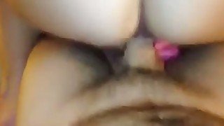 My hubby stuffs my cunt with a toy and fucks my asshole