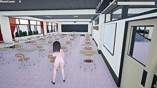 Naked Risk 3D [Hentai game PornPlay ] Exhibition simulation in public building