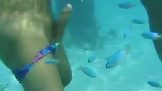 Underwater Blowjob and Sex and Cumshot on Diving Goggles For Katja Kean