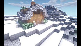 How to build a small Snow Biom House in Minecraft