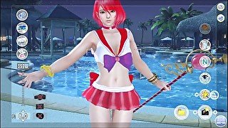 Dead or Alive Xtreme Venus Vacation Tamaki Sailor Scout Uniform Nude Mod Fanservice Appreciation