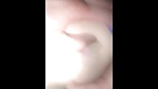 Dick too big for my tight little pussy, watch the inside of my pussy get pulled out with huge cock!!