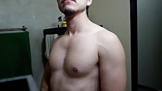 Chest worship - flexing pecs