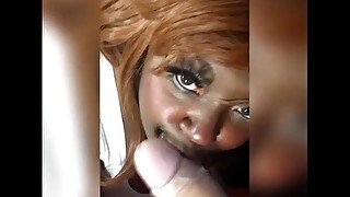 Urakaka Hooters cosplay sloppy blow job (interracial )