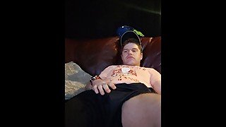 Jerk off in living room