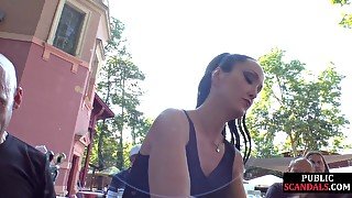 Dominated public slut drilled in throat by hardcore lover