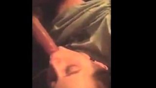 Cute college girl gives a delicious blowjob at her place