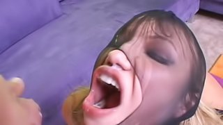 He drills huge cock inside her hot hole