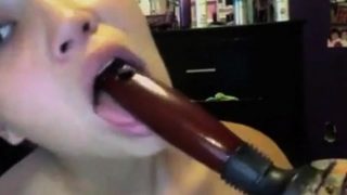 Hairbrush masturbation